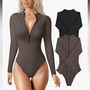 Brand new black and brown two body suits